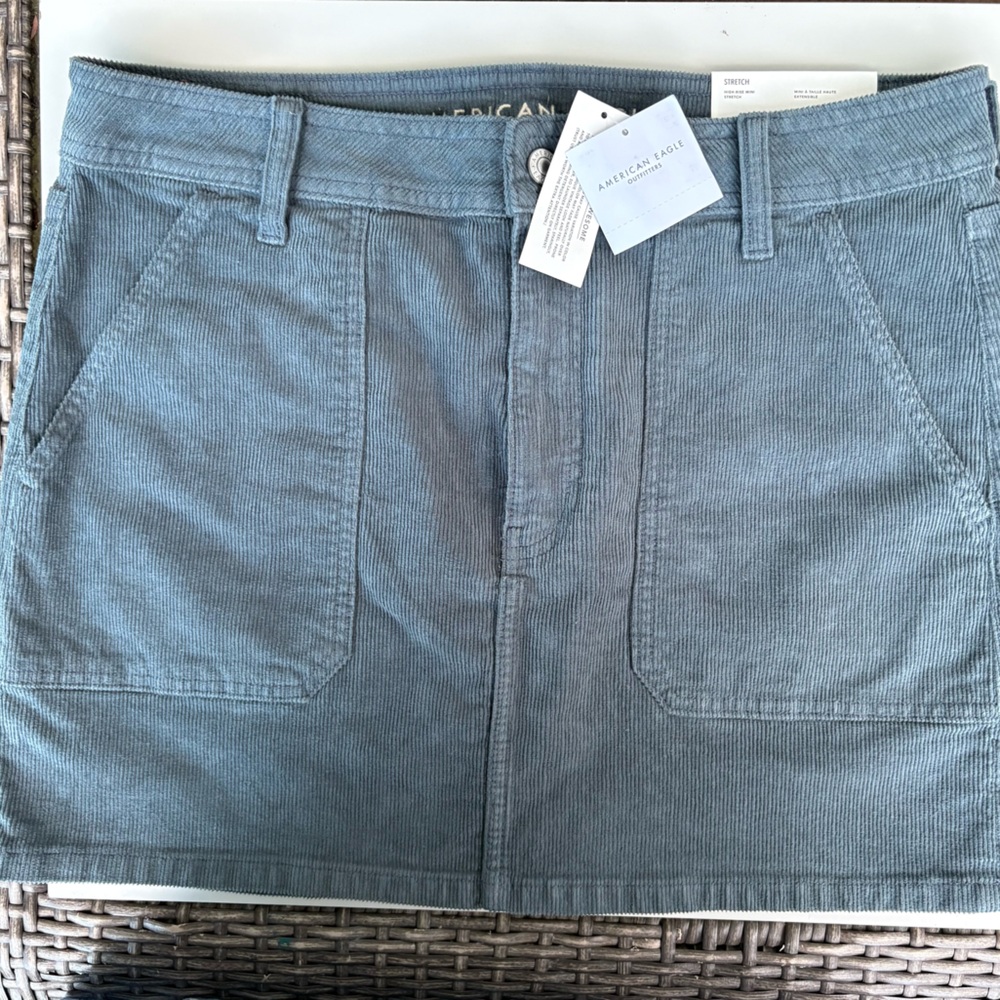 NWT American Eagle Outfitters Slate Corduroy Skirt